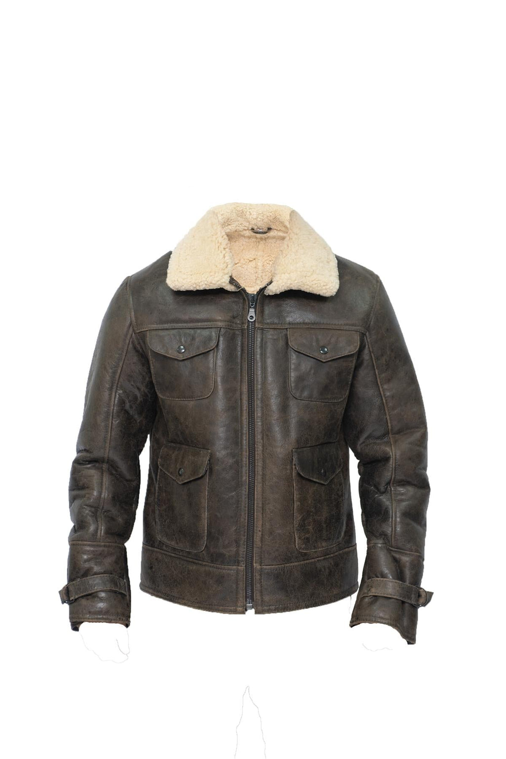 Mens Sheepskin Classic Safari Jacket-Arezzo