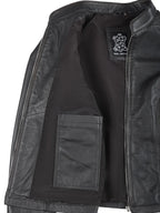 Rachel Women's Vintage Dark Brown Biker Style Leather Jacket