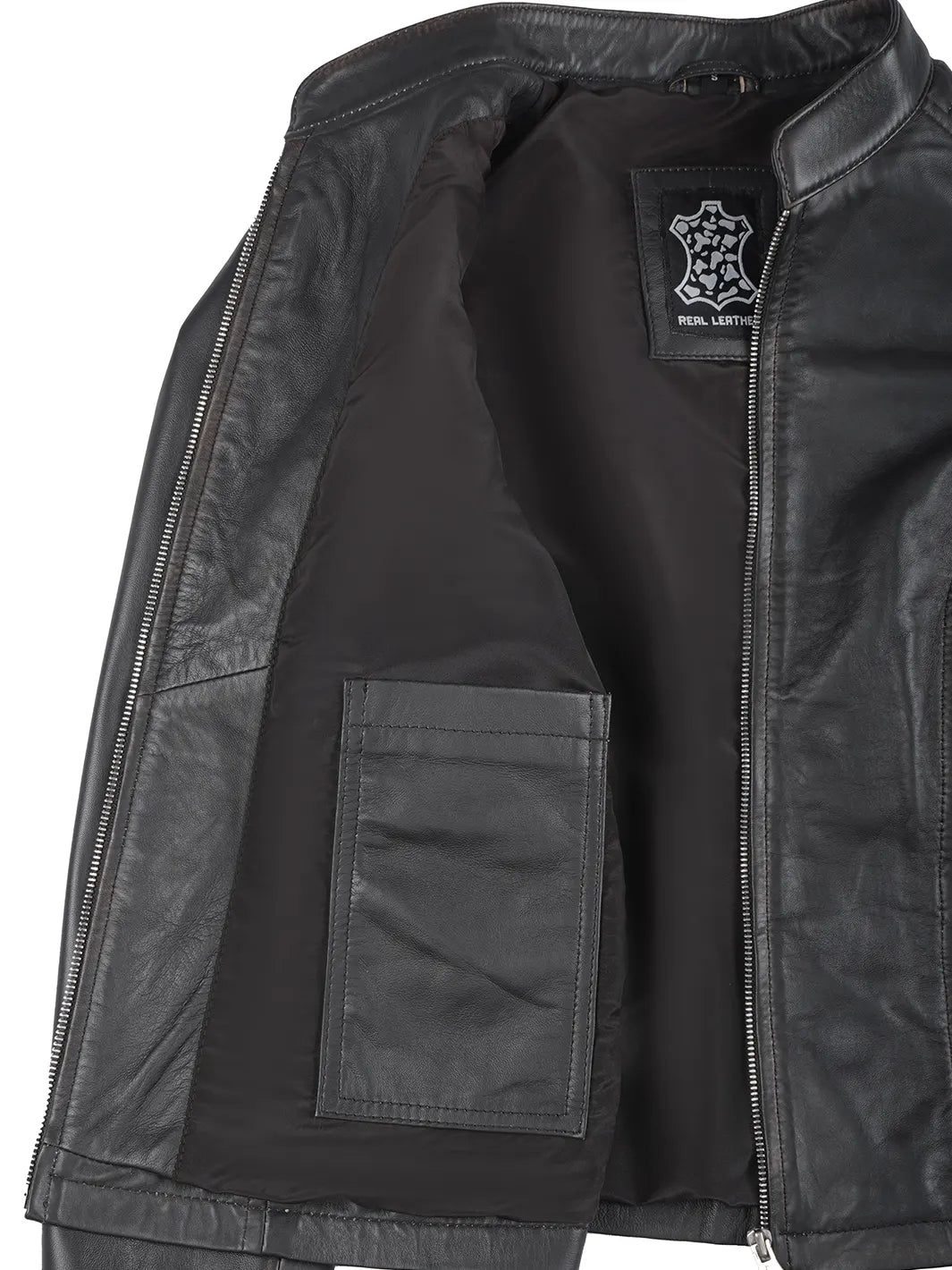 Rachel Women's Vintage Dark Brown Biker Style Leather Jacket