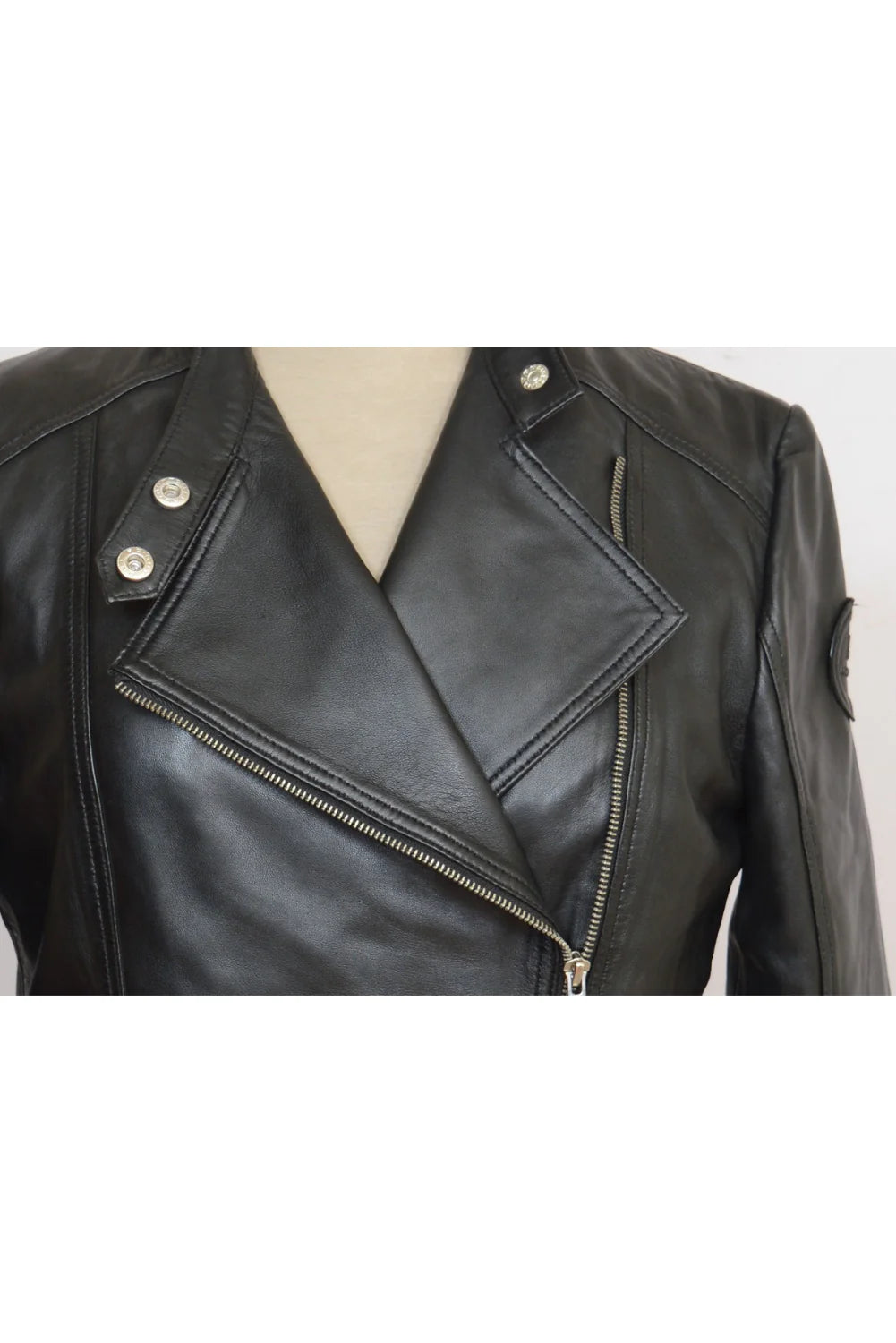 Flashback Black Leather Biker Jacket