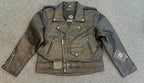 Black Brando Leather Jacket Plain Cowhide 2XL