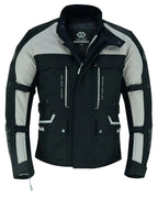 Black & Orange Biker Textile Long Motorcycle Jacket Biker CE Armours