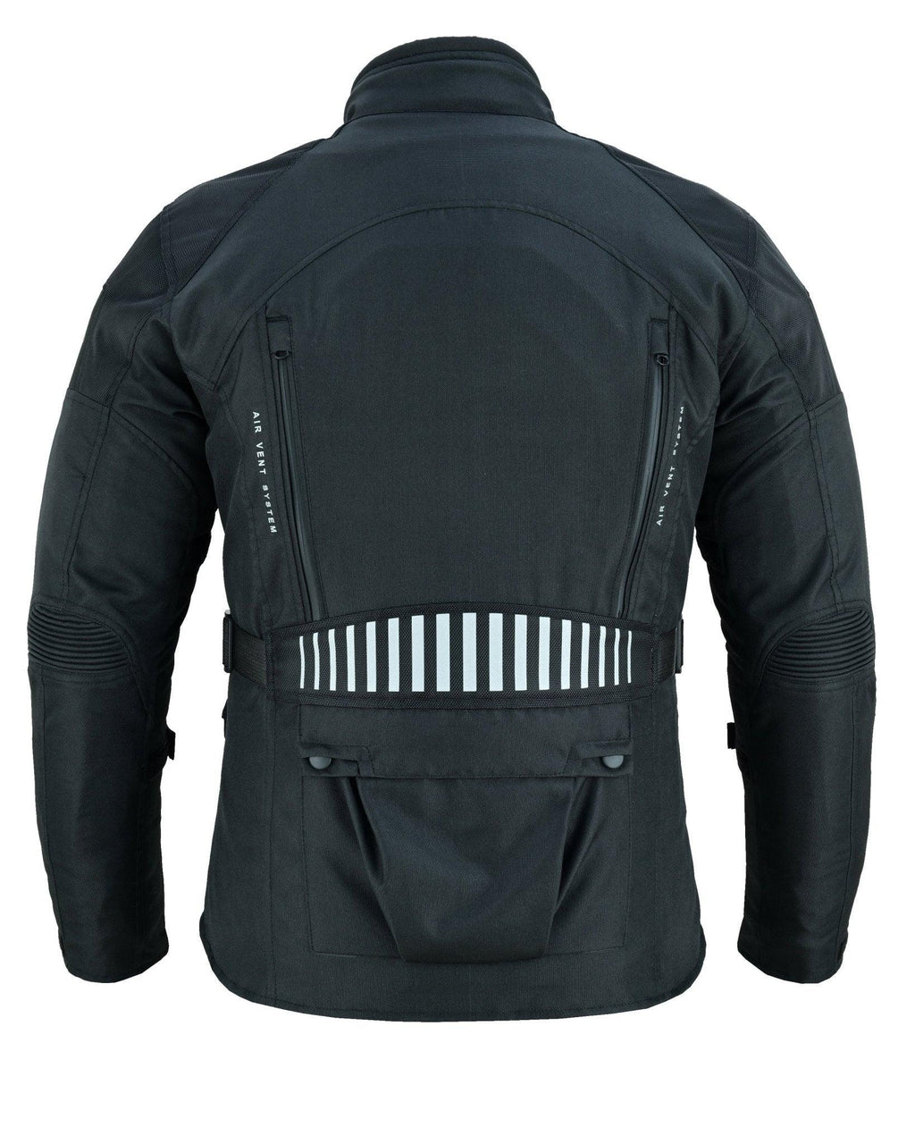 Black & Orange Biker Textile Long Motorcycle Jacket Biker CE Armours