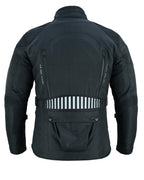Black & Orange Biker Textile Long Motorcycle Jacket Biker CE Armours