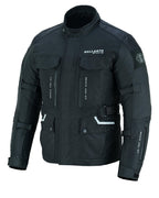 Black & Orange Biker Textile Long Motorcycle Jacket Biker CE Armours
