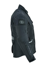 Black & Orange Biker Textile Long Motorcycle Jacket Biker CE Armours