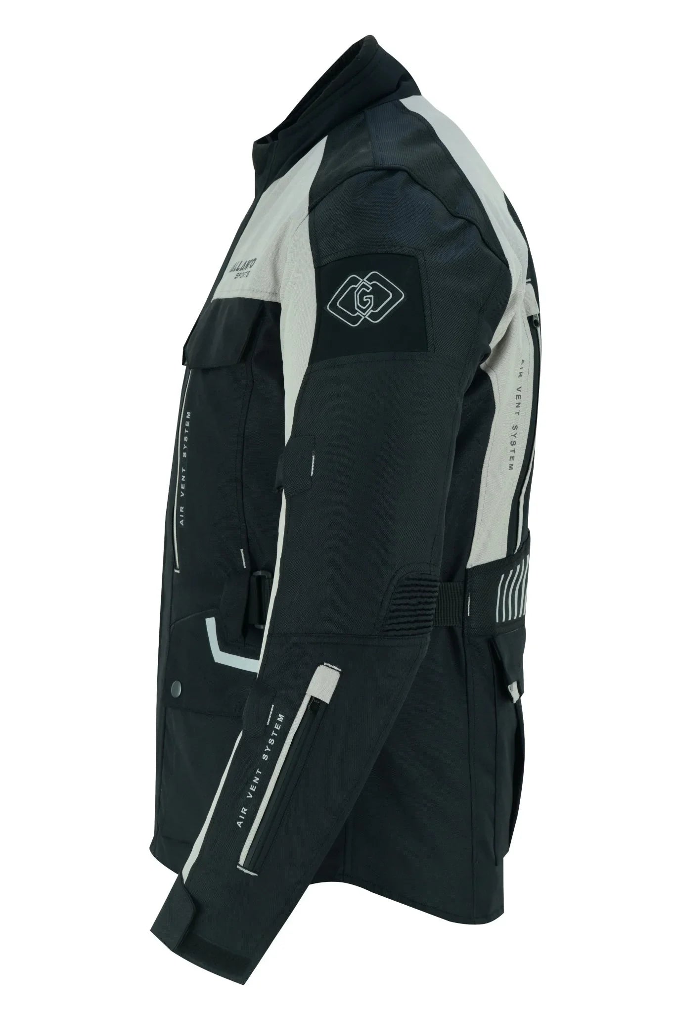 Black & Orange Biker Textile Long Motorcycle Jacket Biker CE Armours