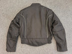 Black Textile Bomber Jacket Vented with Double Lining Small