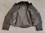 Black Textile Bomber Jacket Vented with Double Lining Small