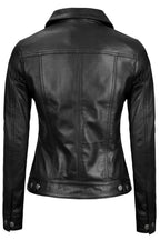 Chloe 4 Pockets Black Trucker Leather Jacket