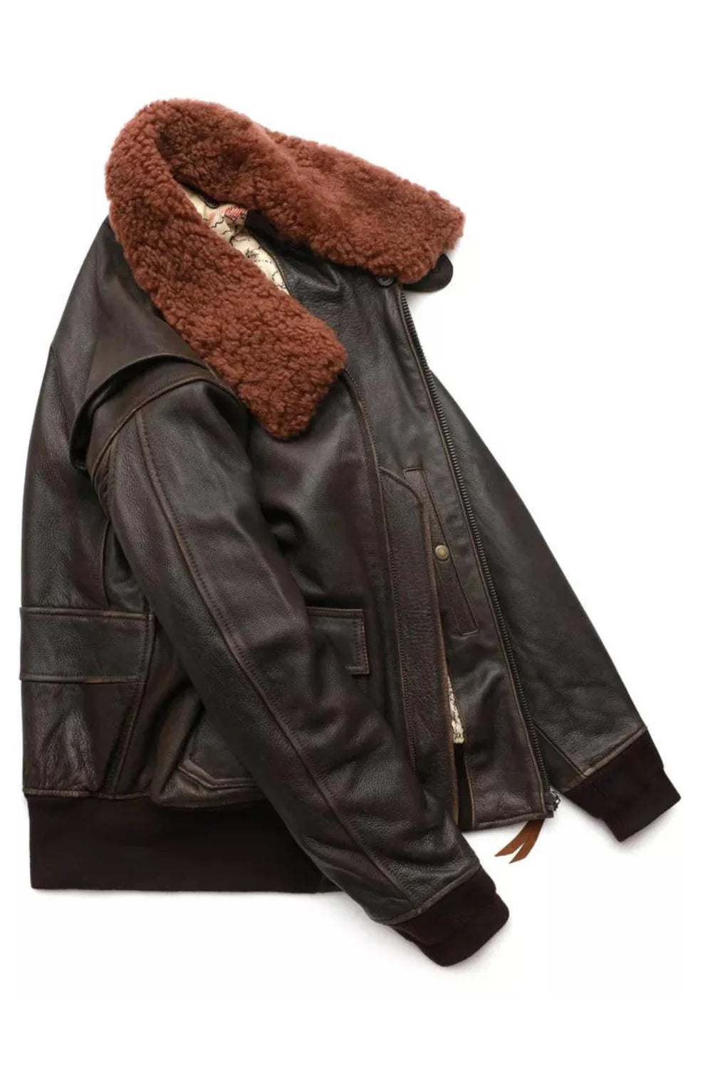 Airin G-1 Brown Leather Bomber Jacket