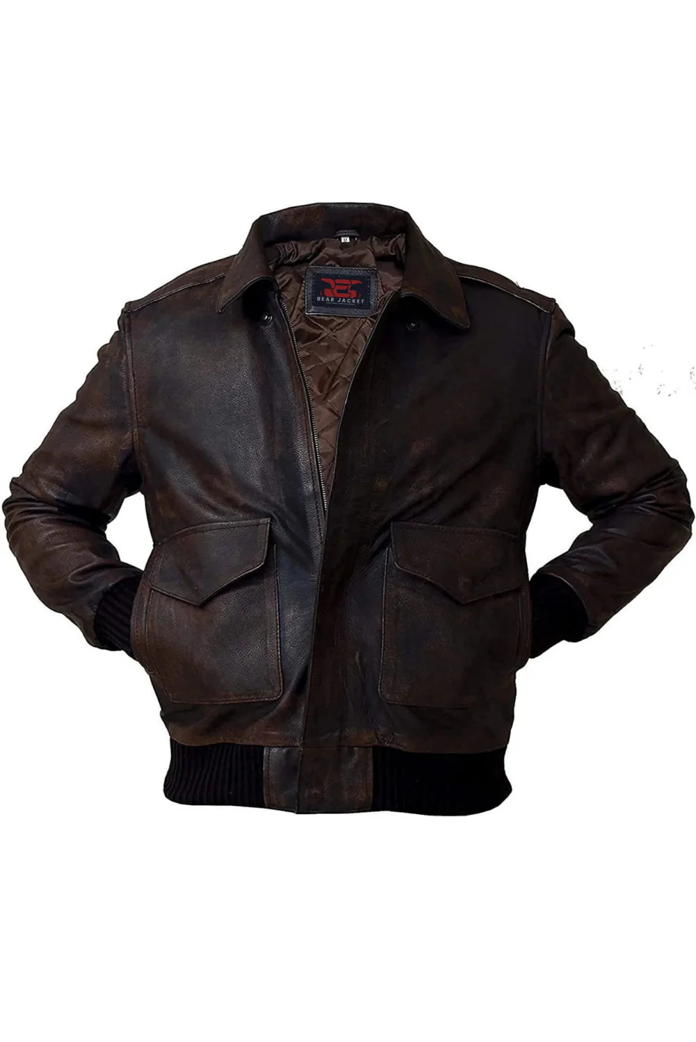 Benaiah A-2 Military Cockpit Pilot Bomber Leather Jacket