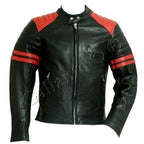 Brad Pitt Black and Red Fight Club Cowhide Leather Jacket