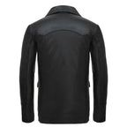 Brad Pitt Fight Club Black Leather Jacket Fashion Blazer