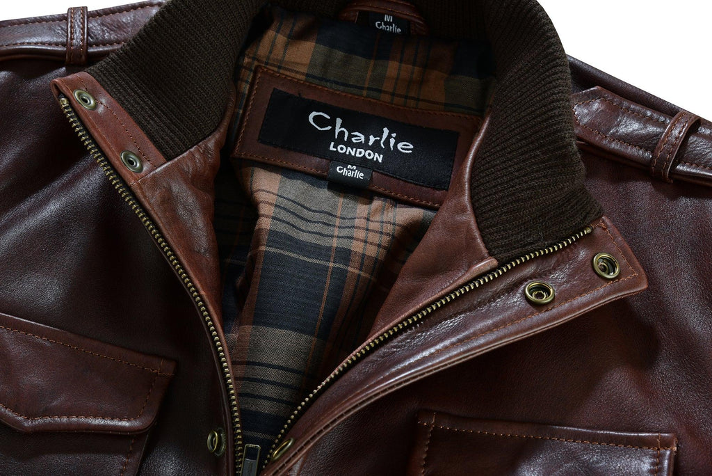 Bristol Men's Real Leather Bomber Jacket - Smart Casual Style