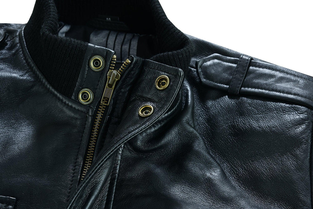 Bristol Men's Real Leather Bomber Jacket - Smart Casual Style