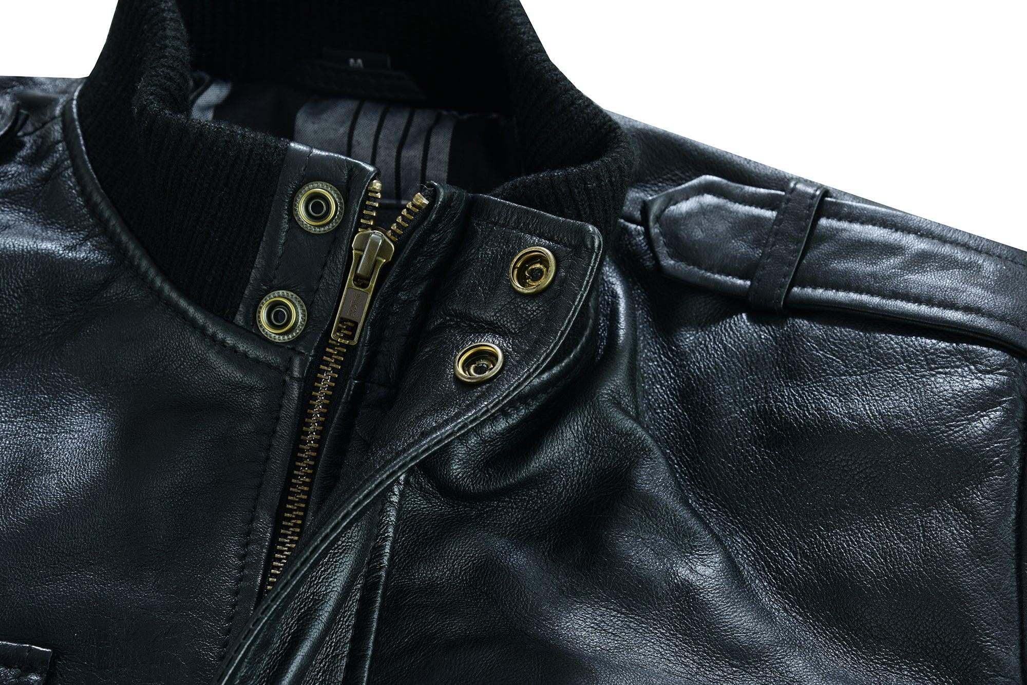 Bristol Men's Real Leather Bomber Jacket - Smart Casual Style