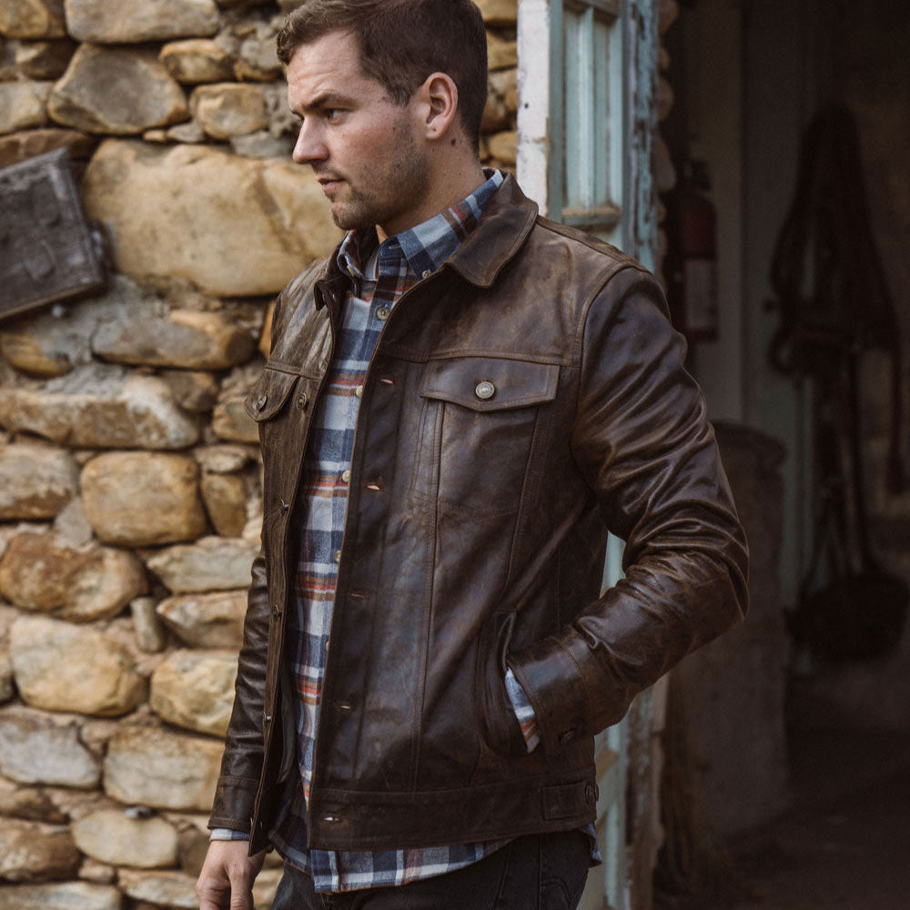 Driggs Leather Jacket | Brown