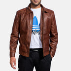 Lush Wear Brown Leather Jacket Men - Classic Stylish Fit