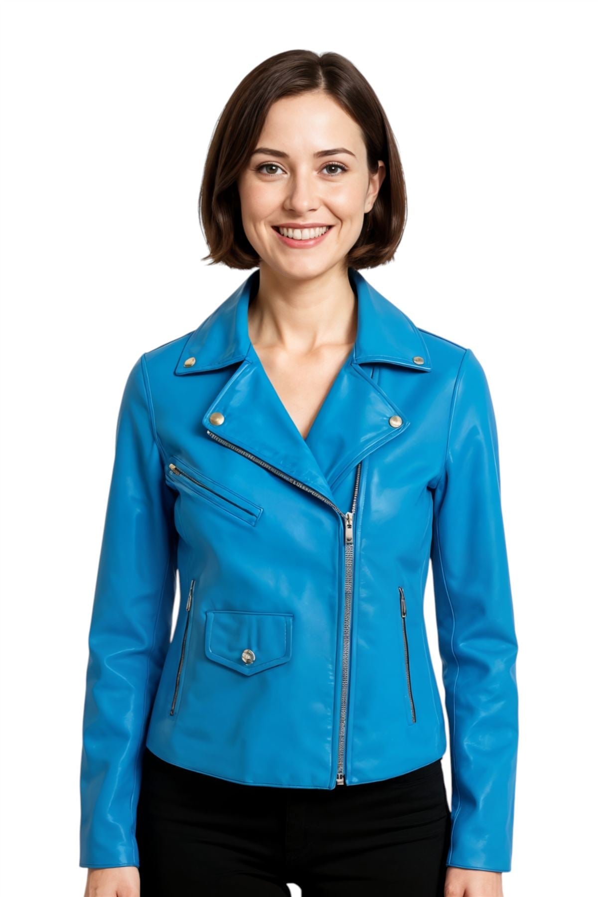 Women's Classic Brando Biker Leather Jacket - Broome
