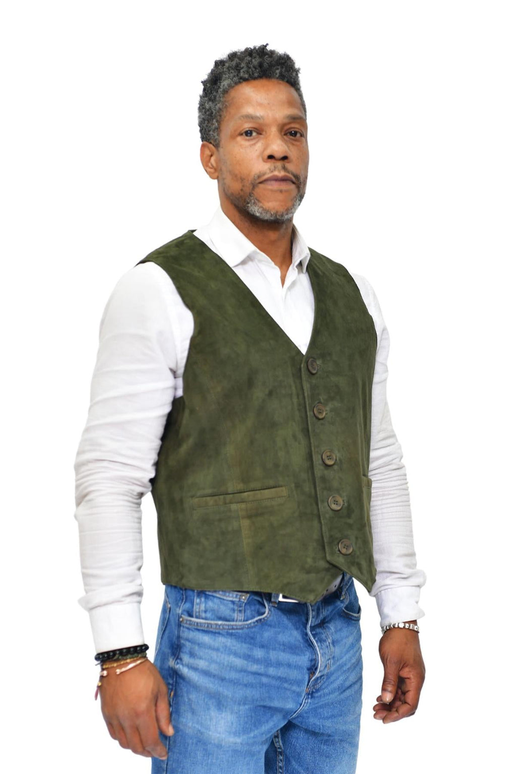 Mens Classic Goat Suede Leather Waistcoat-Norwich