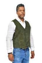 Mens Classic Goat Suede Leather Waistcoat-Norwich