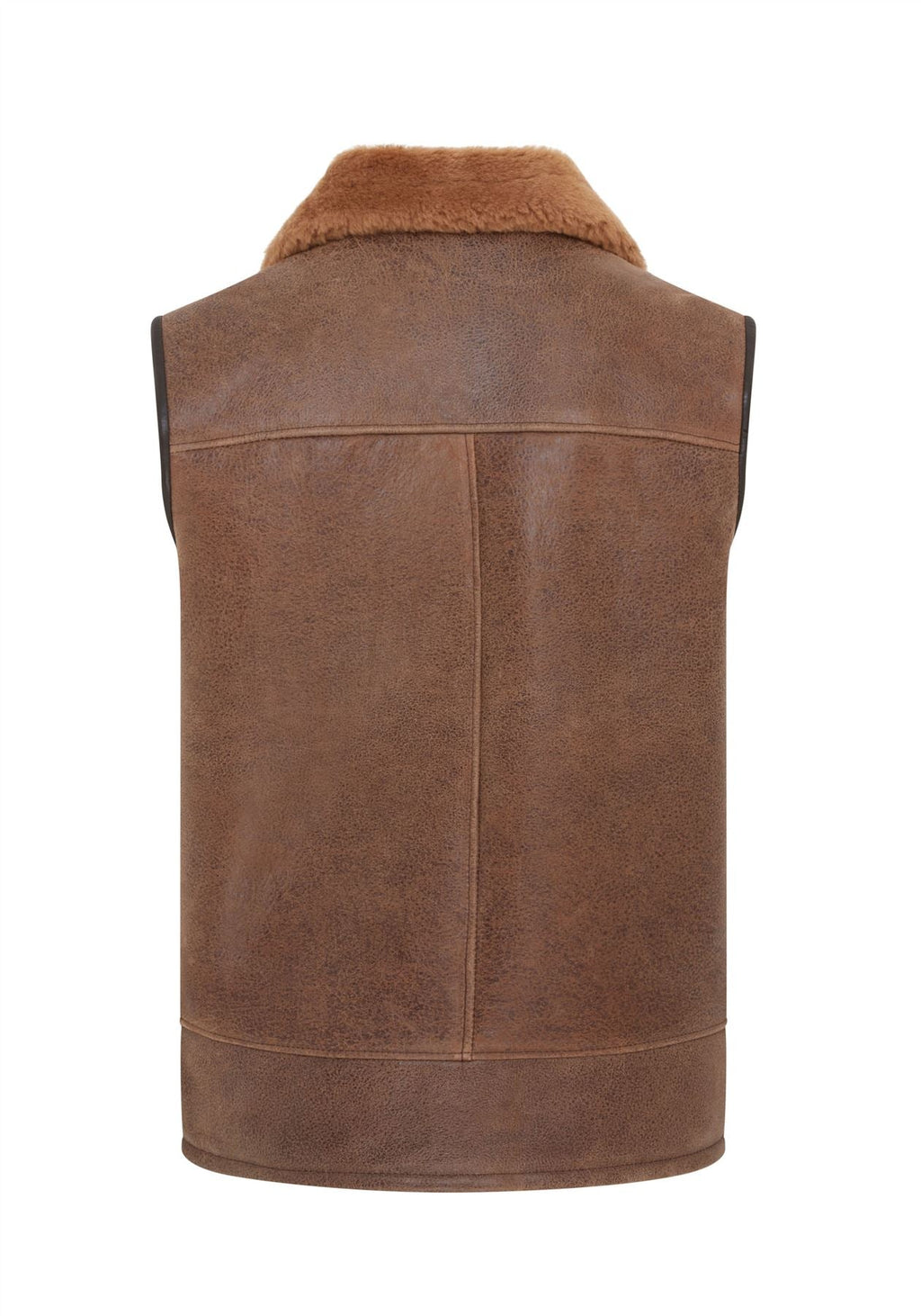 Mens Aviator Shearling Bomber Gilet - Ambler