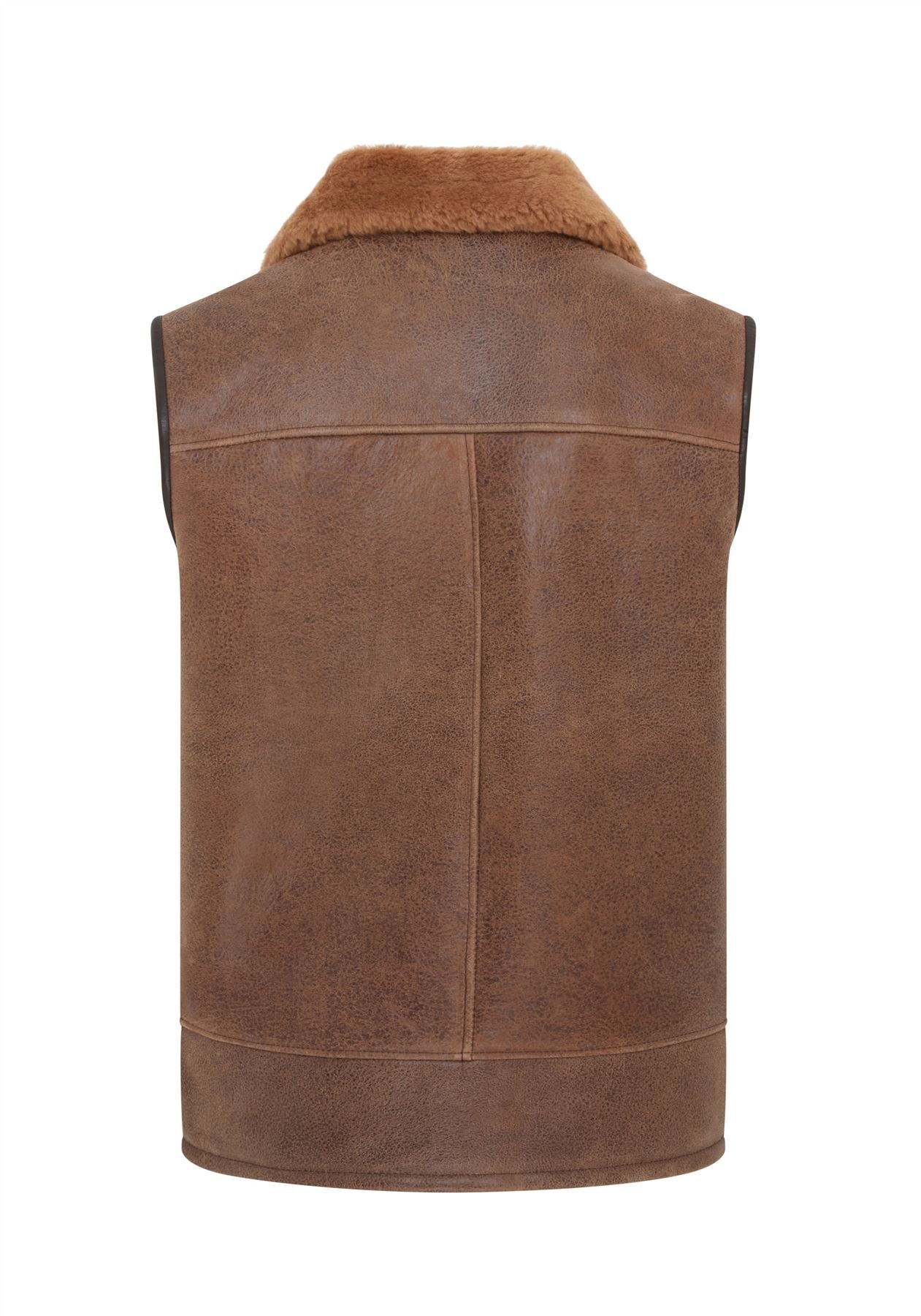 Mens Aviator Shearling Bomber Gilet - Ambler