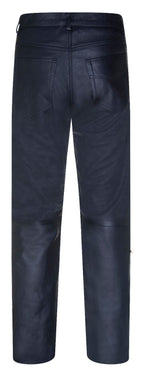 Mens Leather Zip Jeans-Ancona