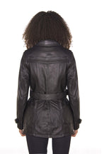Womens Nappa Leather Trench Coat-Mosul