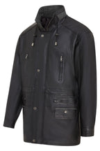 Mens Soft Italian Leather Parka Coat-Winnipeg