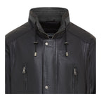 Mens Soft Italian Leather Parka Coat-Winnipeg