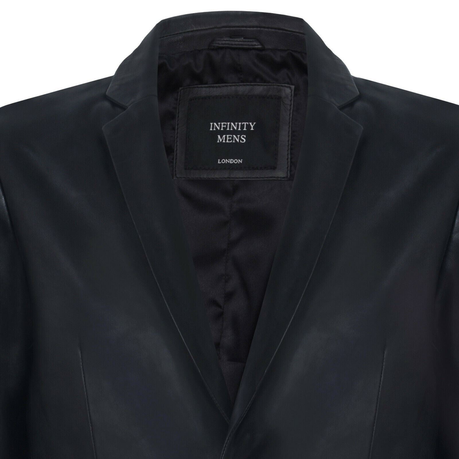 Mens Jacket Leather Blazer Soft Italian Fitted Vintage Coat