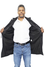 Mens Leather Trench Coat-Hamburg