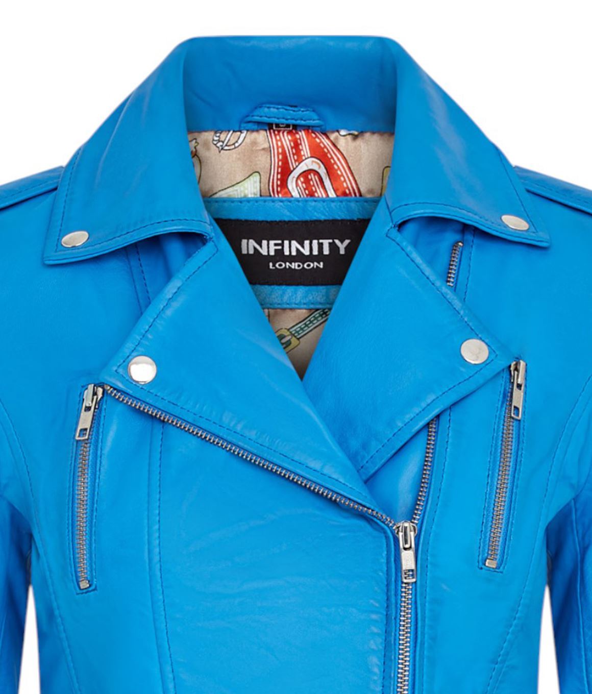 Womens Leather Vintage Brando Biker Jacket-Orlando