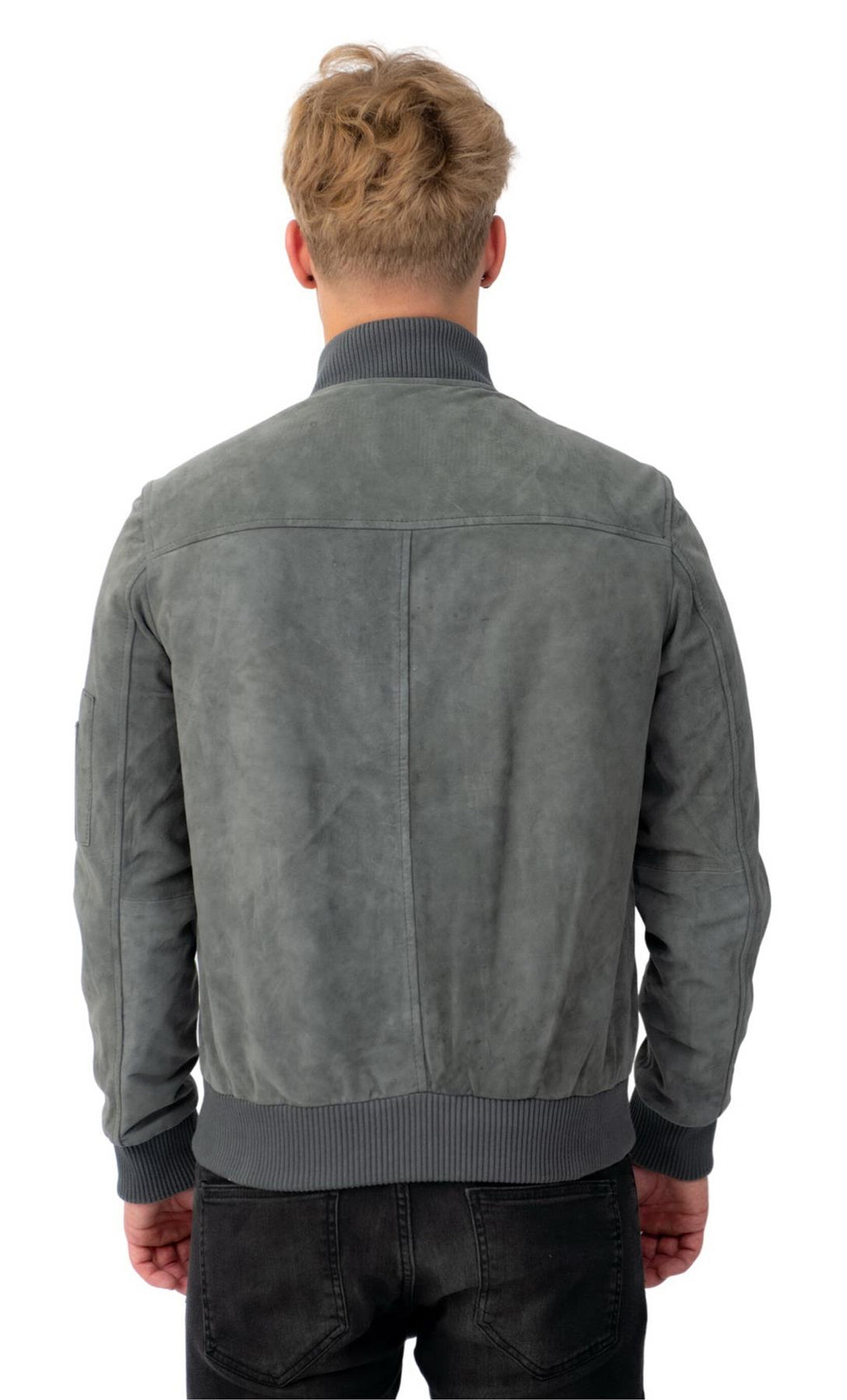 Mens Goat Suede MA-1 Bomber Jacket-Auckland
