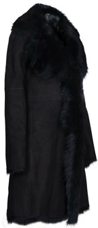 Womens Toscana Sheepskin Suede Trench Coat-Tbilisi