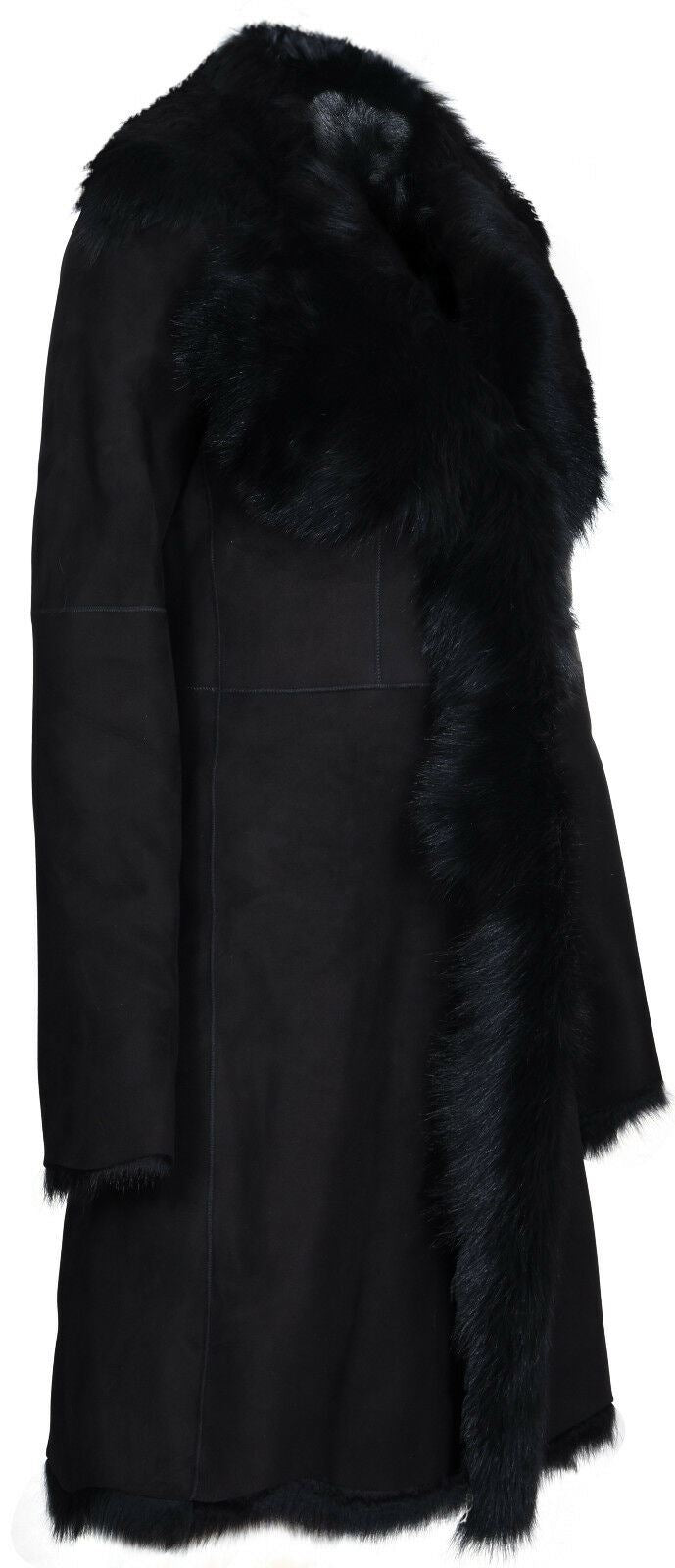 Womens Toscana Sheepskin Suede Trench Coat-Tbilisi