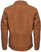 Mens Leather Bluson Tailored Bomber Jacket