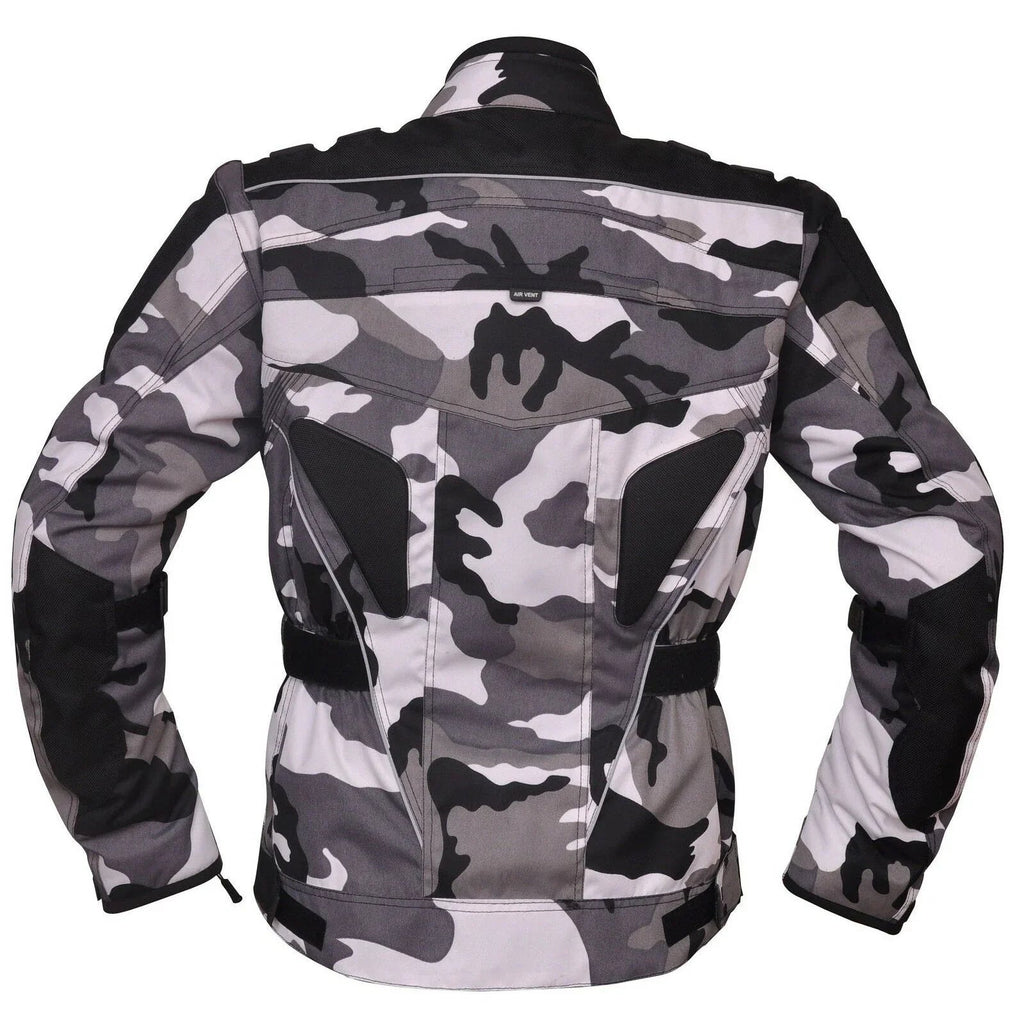 Camouflage Military Textile Motorcycle Armoured Jacket Biker
