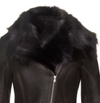 Womens Toscana Sheepskin Biker Jacket-Apopa