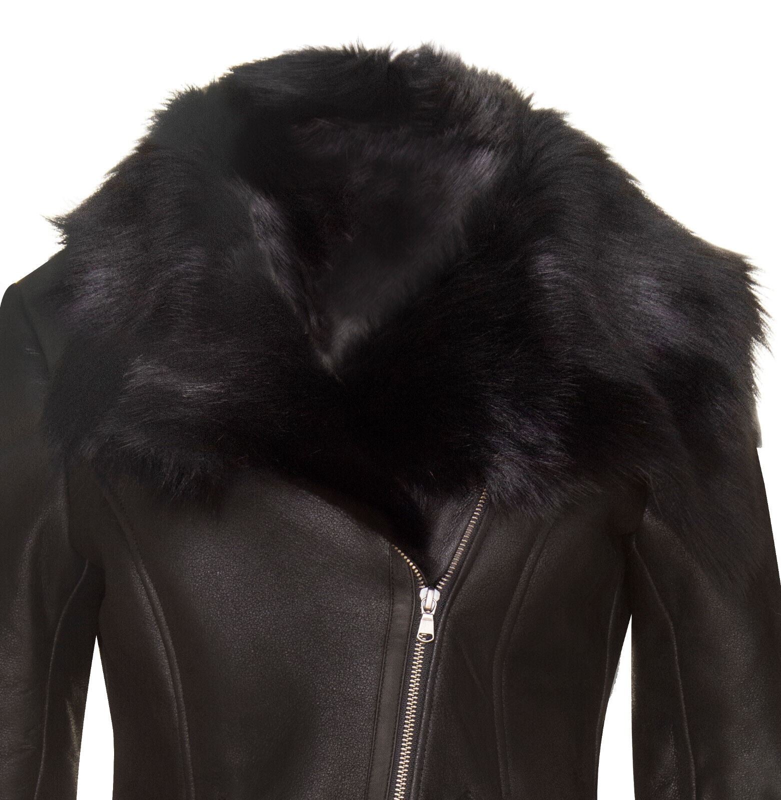 Womens Toscana Sheepskin Biker Jacket-Apopa