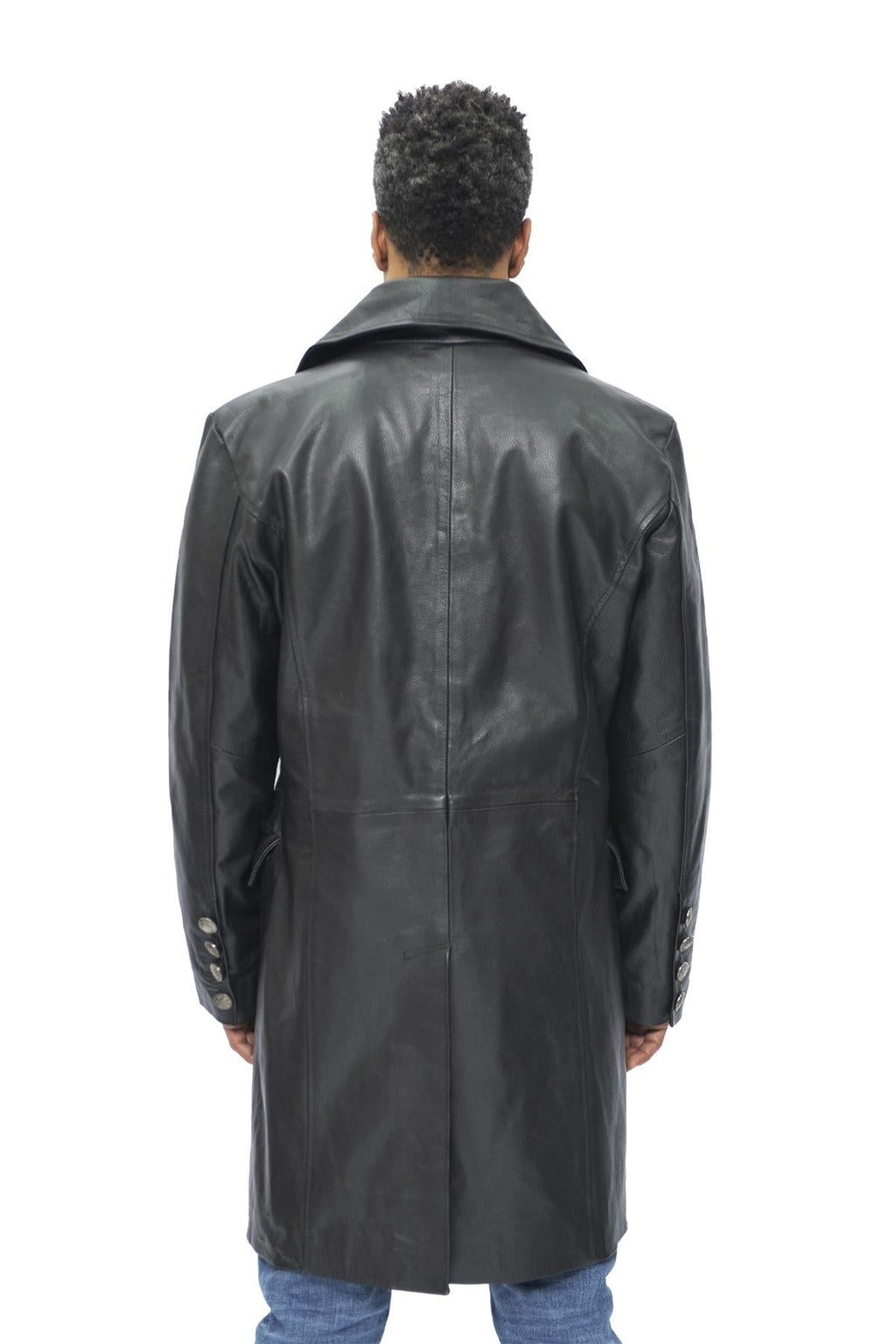 Mens Cowhide Leather Peacoat-Cordoba