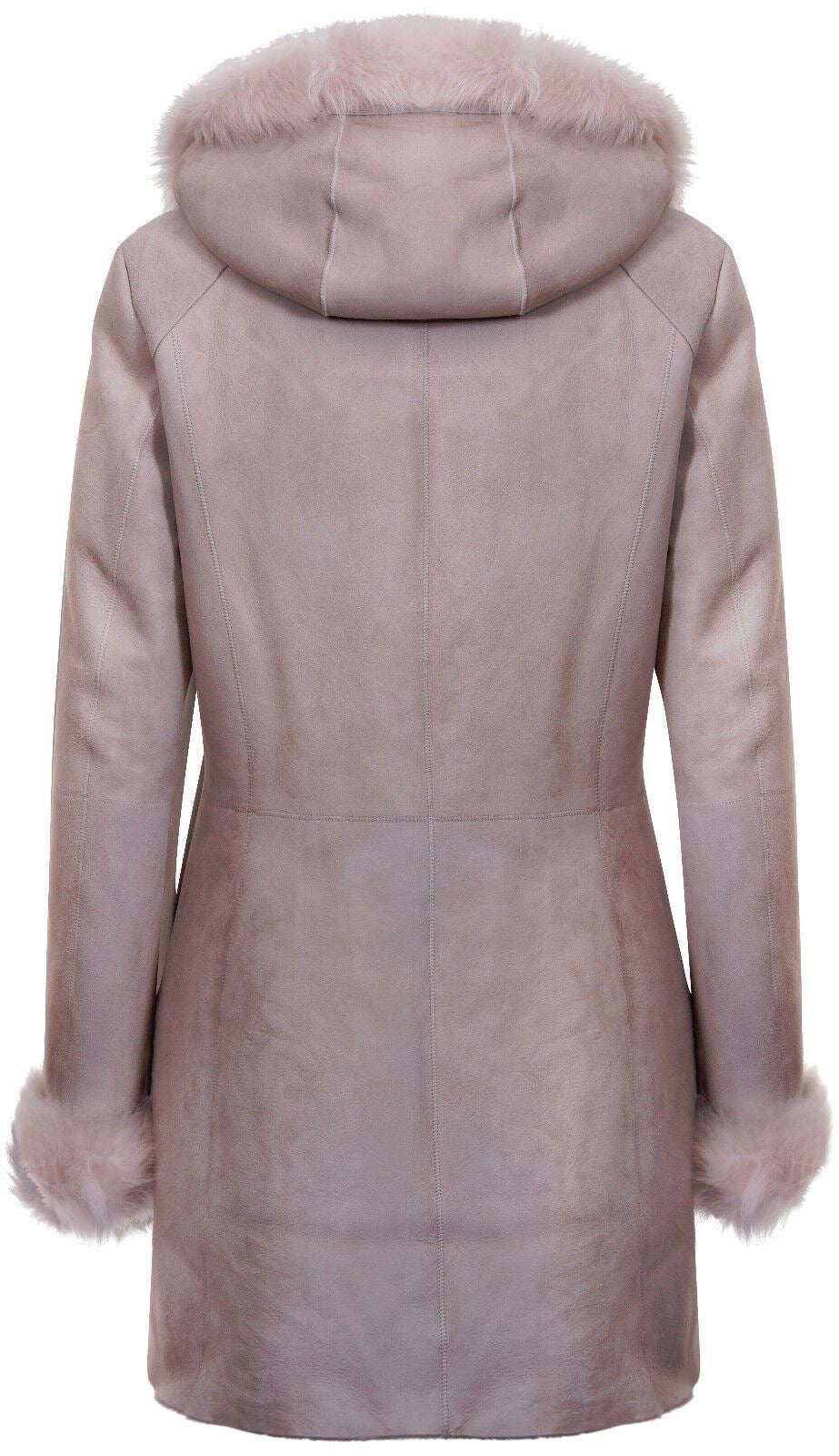 Ladies Suede Merino Sheepskin Coat-Samara