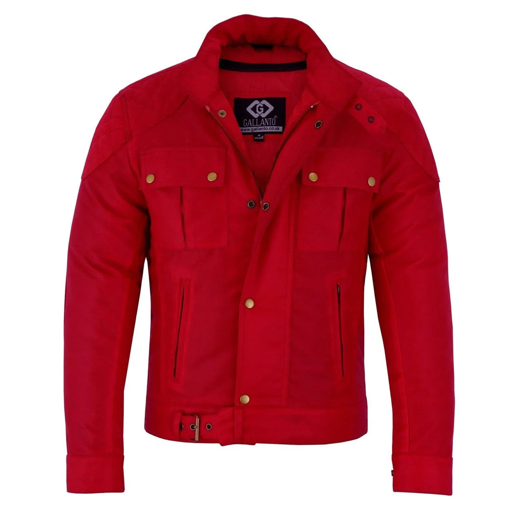 Classic Brown Waxed Cotton Motorcycle Jacket Textile Biker