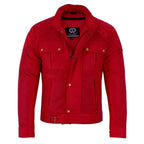 Classic Brown Waxed Cotton Motorcycle Jacket Textile Biker