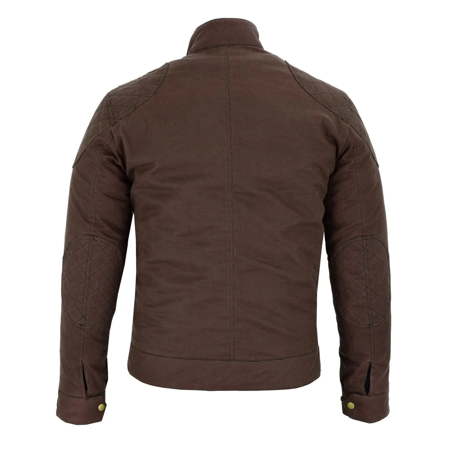 Classic Brown Waxed Cotton Motorcycle Jacket Textile Biker