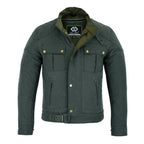 Classic Brown Waxed Cotton Motorcycle Jacket Textile Biker