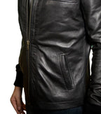 Adriel Stylish Slim Fit Black Leather Jacket