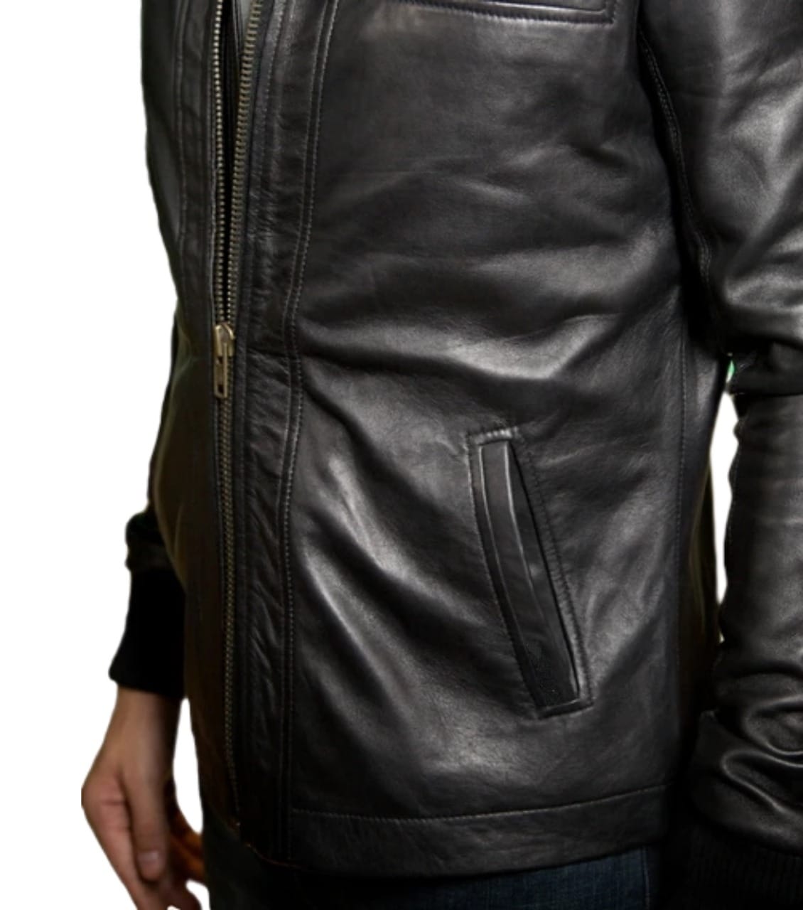 Adriel Stylish Slim Fit Black Leather Jacket
